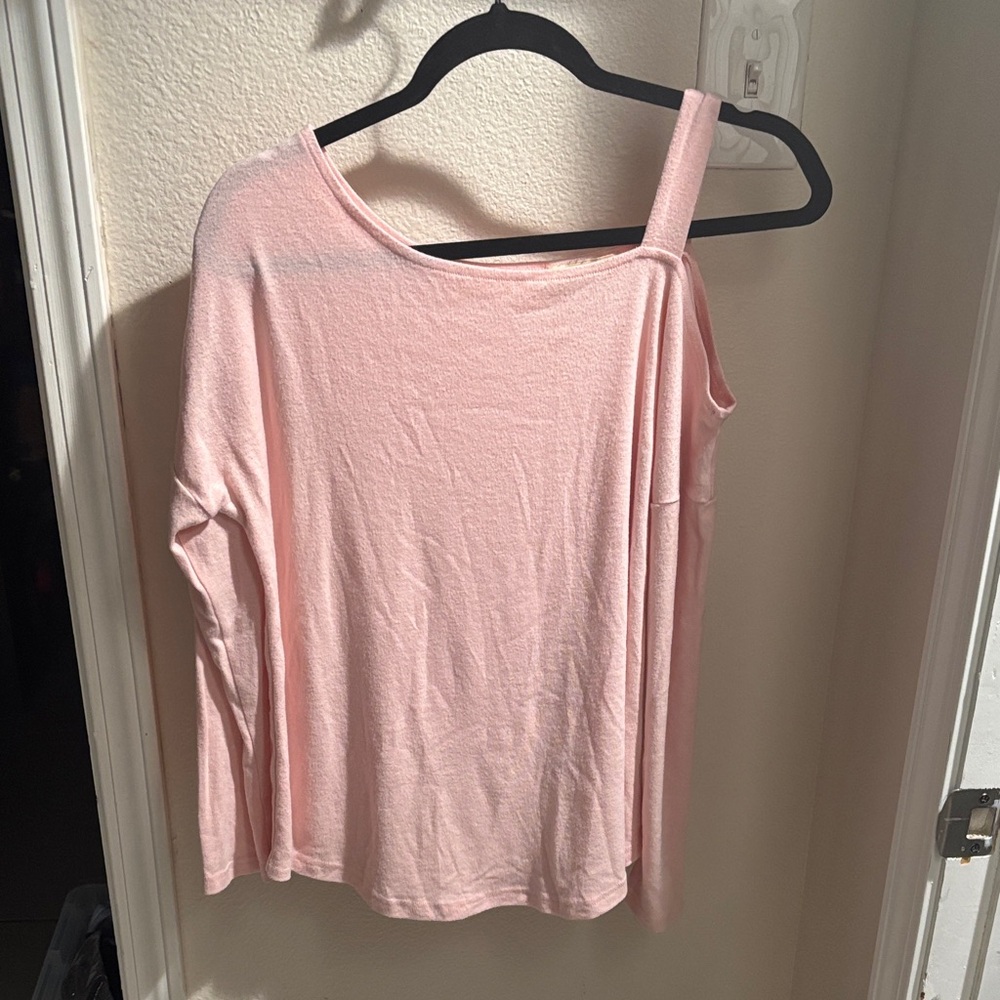 Cyanstyle Women’s One-Shoulder Pink Top S